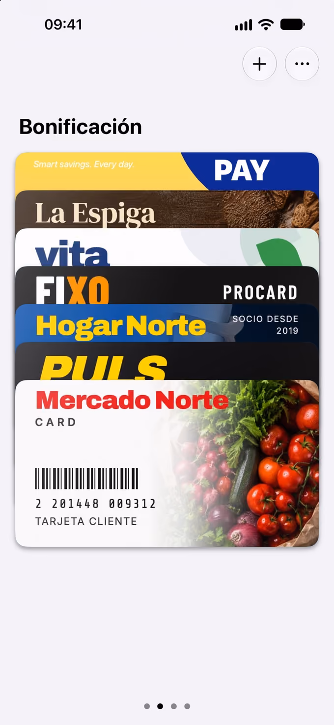WalletCard: la pila de tarjetas de fidelidad