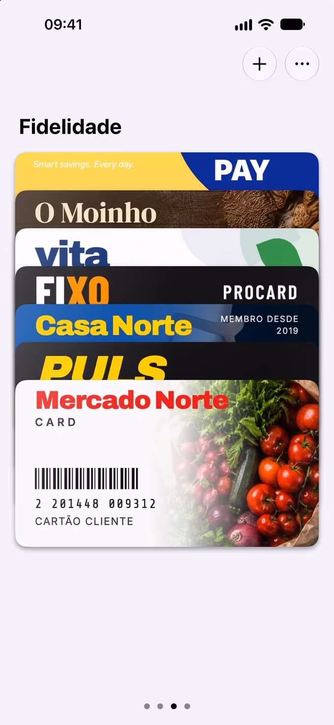 WalletCard: a pilha de cartões fidelidade