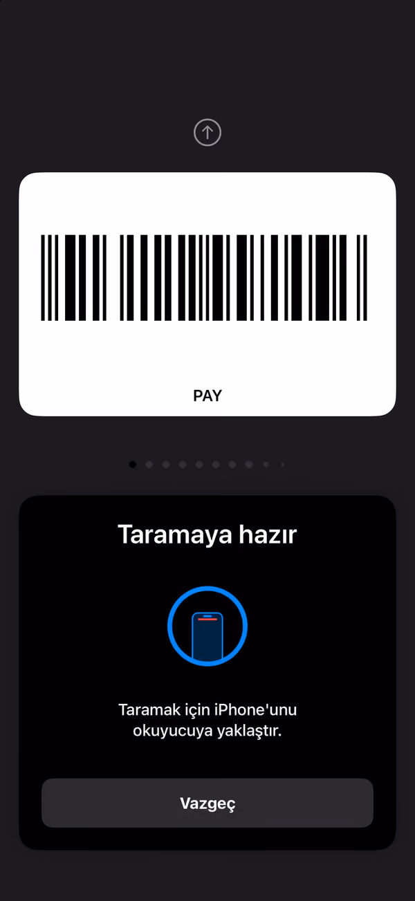 Kasa modu: tam ekran barkod